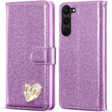 Galaxy A24/A25 Wallet Heart Shiny Case