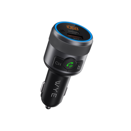 In-Car Charger & FM Transmitter with Voice Assistant