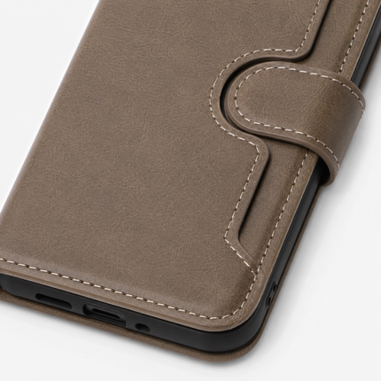 iPhone 17 Pro Double Stitch PU Leather Case