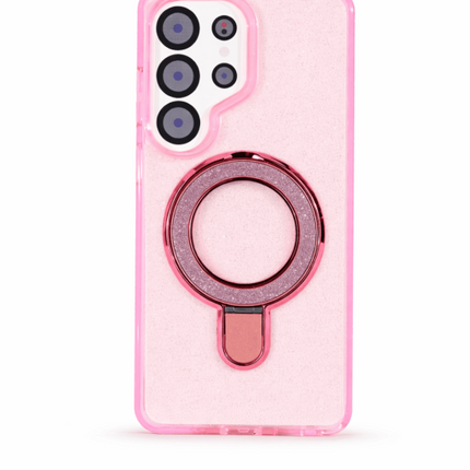 Galaxy S26 Ultra Shiny Metal Stand Case