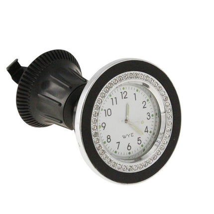 In-Car Diamond Gems Mini-Clock With Holder