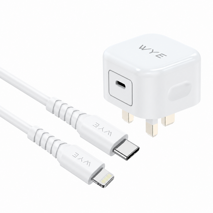 GaN 20W USB-C Power Adaptor with USB-C to Lightning 1m Cable