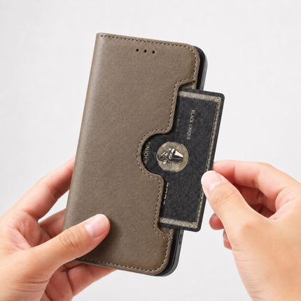 iPhone 17 Air Double Stitch PU Leather Case