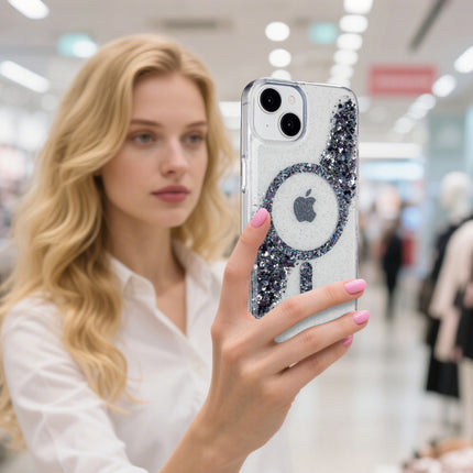 iPhone 13/14 Sparkle Magnetic Ring Case