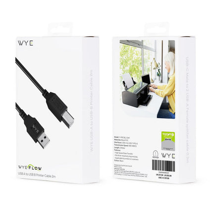 USB-A to USB-B Printer Cable 2m
