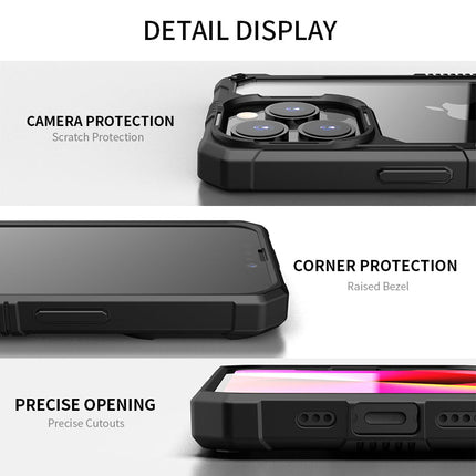 Transparent, Ultra-Protective Military-Grade Back case for iPhone 11/12/13/14/15 - Row