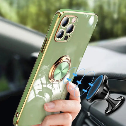 TPU Plating Ring Case for iPhone XR/11/12/13/14/15 - Row