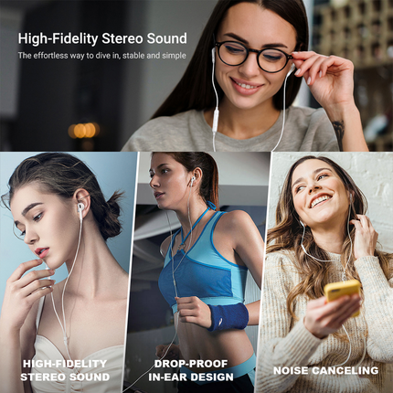 8-Pin Stereo Wired Earphones for iPhone (12 Months Warranty)