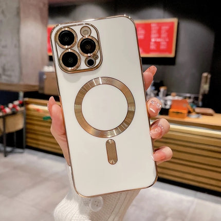 Magnetic Electroplate Soft TPU Case for iPhone XR/11/12/13/14/15 - Row