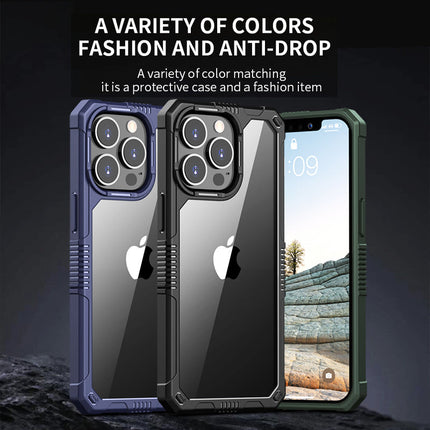 Transparent, Ultra-Protective Military-Grade Back case for iPhone 11/12/13/14/15 - Row