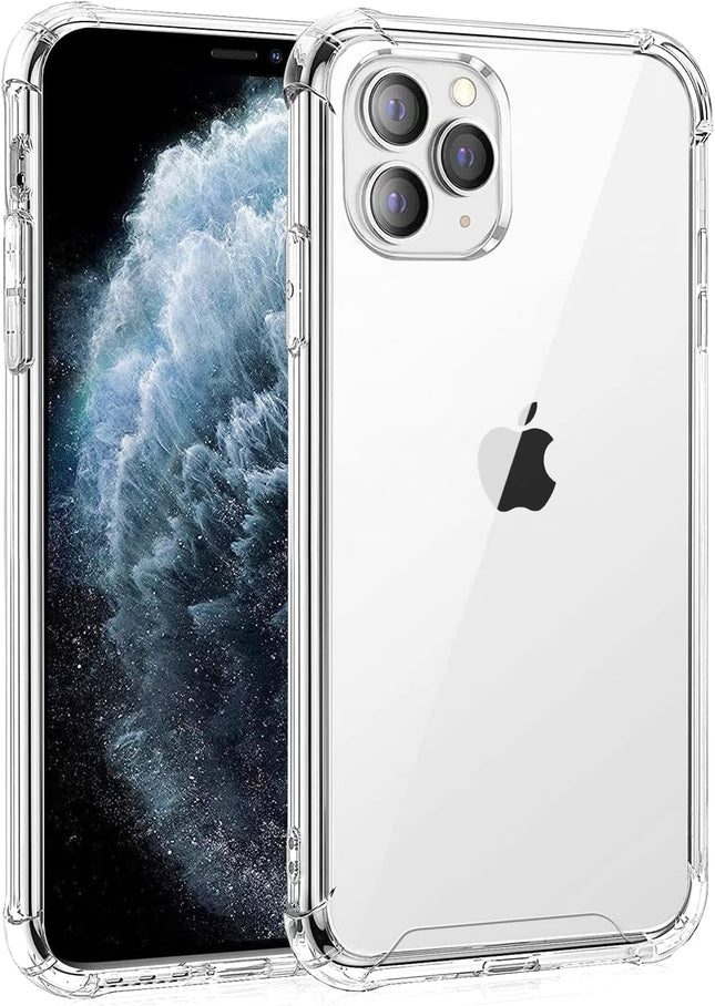 iPhone 11 Pro Max Case Clear Shockproof [Free 6D Tempered Glass Screen Protector] — Military-Grade Drop Protection TPU Cover for Apple iPhone 11 Pro Max 6.5-Inch 2019