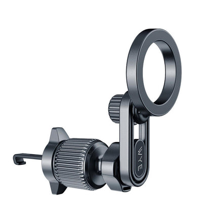 Magnetic Air Vent Car Phone Holder – Open-Ring MagSafe Mount with Extended Arm, Carbon Fibre Finish, PopSocket & Ring Holder Compatible, 360° Rotation, Secure Vent Clip