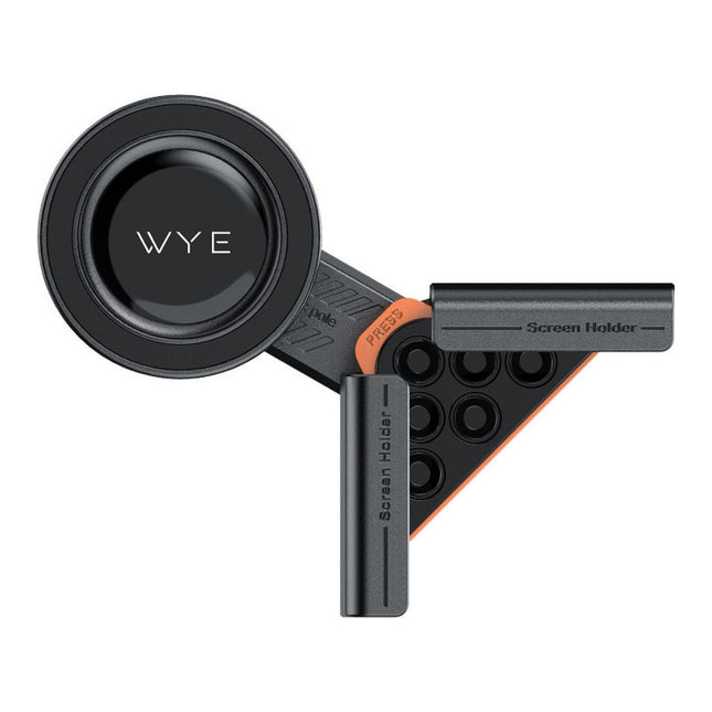 Tesla Phone Mount for Model Y/3/X/S/Cybertruck 2021–2025 – Magnetic MagSafe Screen Clip Holder, 360° Swivel, Telescopic Arm (3.15"–3.94"), No Glue No Damage, Bionic Suction Pads – Fits iPhone & Android – Tesla Car Accessories Black