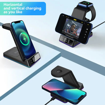 15W 5-in-1 Multi-Functional Wireless Charger Stand (12 Months Warranty)