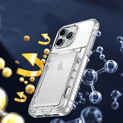Clear Flipping Card Slot Case for iPhone 11/12/13/14/15 - Row