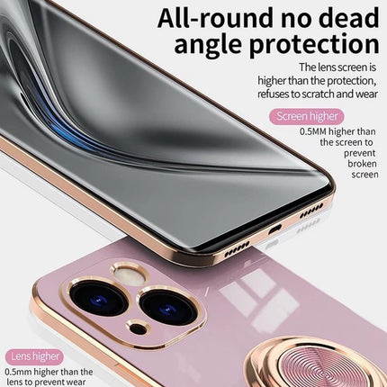 TPU Plating Ring Case for iPhone XR/11/12/13/14/15 - Row