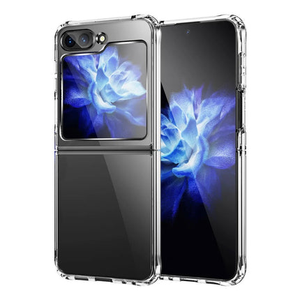 Hard PC + Soft TPU Frame Shockproof Corner Bumper Crystal Clear Case for Samsung Z Flip