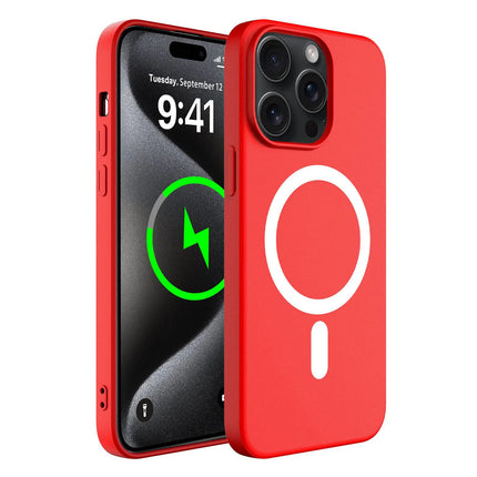 Soft Silicone MagSafe Case for iPhone 11/12/13/14/15 - Row