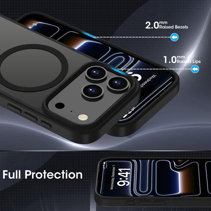 Magnetic Case for iPhone 17 Pro Max 6.9-Inch Compatible with MagSafe, Translucent Matte Back Slim Minimalist Shockproof Phone Cover
