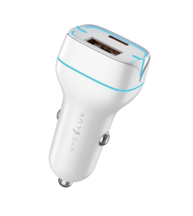 USB-C & USB-A In-Car Fast Charger PD 38W (12 Months Warranty)