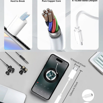 USB-C to 3.5mm Silicone Adapter (12 Months Warranty)