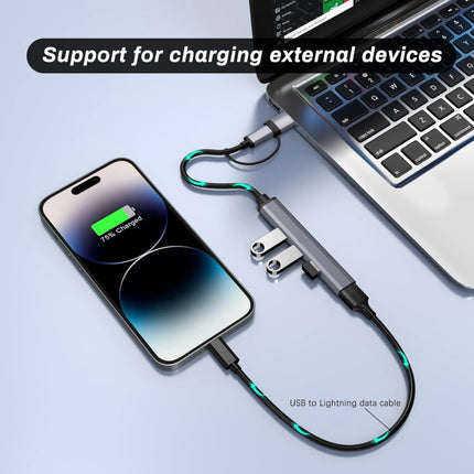 3 x Multi USB-C & 1 x USB 3.0 (5 Gbps) Ultra Fast Hub with 2-In-1 Connectors (A+C) 10 Times Faster than USB 2.0 (12 Months Warranty)