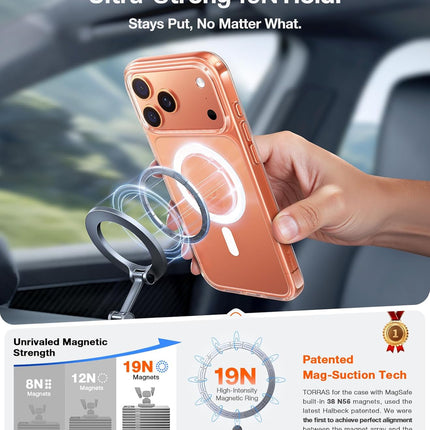 iPhone 17 Pro Max Case with MagSafe, 12FT Military Grade Shockproof, Durable & Sturdy & Velvety Touch, Magnetic Protective case for iphone 17 pro max cover, Clear