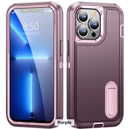 Builder Case with Stand 360 Full Cover Protective for iPhone XR/11/12/13/14/15 - Row
