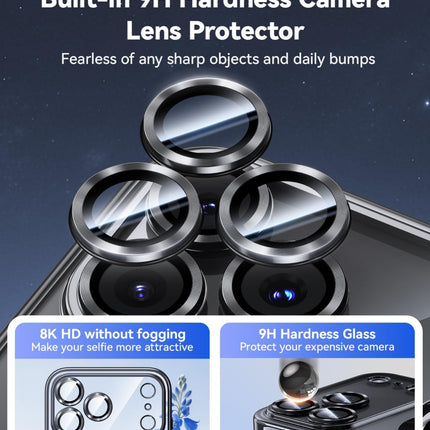 iPhone 17 Pro Max Case for Magsafe Anti-Yellowing [Full Lens Protection with Built-in Camera Film] Military Grade Drop Protection,Thin Slim Cover