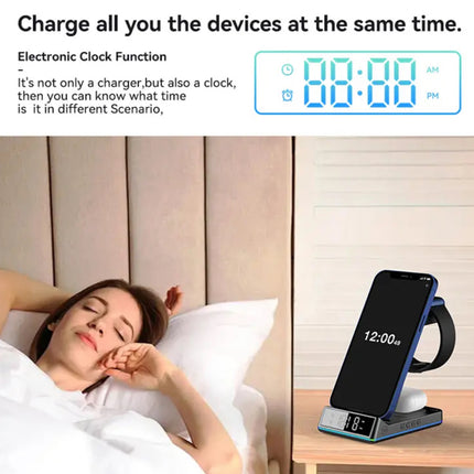 15W 5-in-1 Multi-Functional Wireless Charger Stand (12 Months Warranty)