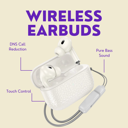 Wireless Earbuds with Active Noise Cancellation - Premium Quality (12 Months Warranty)
