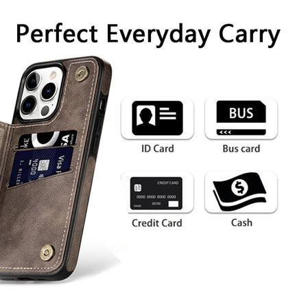 Back Leather Case with Stand for iPhone 11/12/13/14/15 - Row