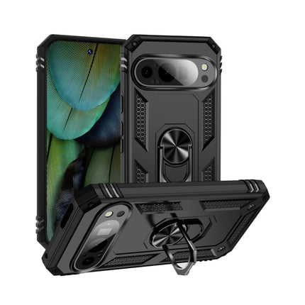 Shockproof Hard Case+Ring Holder, Magnetic Car Mount for Google Pixel
