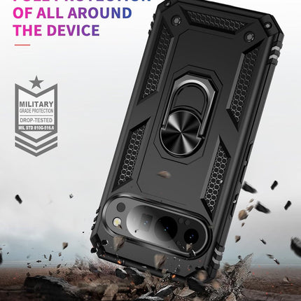 Shockproof Hard Case+Ring Holder, Magnetic Car Mount for Google Pixel