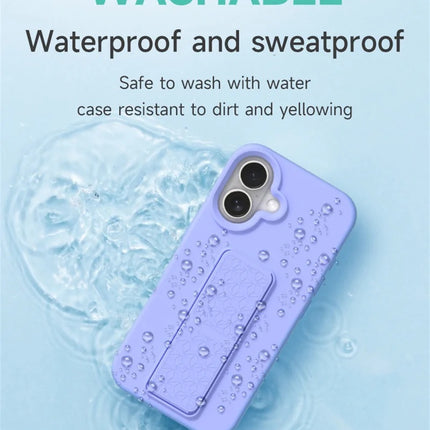 Liquid Silicone Case with Wrist Strap Kickstand for iPhone 11/12/13/14/15 - Row