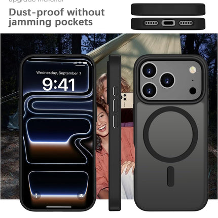 Magnetic Case for iPhone 17 Pro Max 6.9-Inch Compatible with MagSafe, Translucent Matte Back Slim Minimalist Shockproof Phone Cover