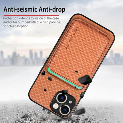 iPhone 13 Magnetic Card Slot Case with Wallet Holder + FREE 6D Tempered Glass Screen Protector – Shockproof Slim Protective Cover