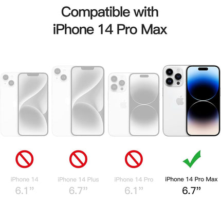 iPhone 14 Pro Max Clear MagSafe Case 6.7-Inch Shockproof Bumper Cover + FREE 6D Tempered Glass Screen Protector – Anti-Scratch Transparent Protective Case