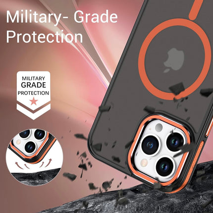 iPhone 14 Pro Max BiColour MagSafe Case with Military Grade Protection + FREE 6D Tempered Glass Screen Protector – Shockproof Slim Anti-Scratch Cover