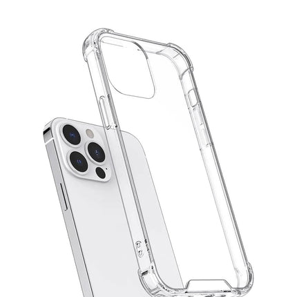 iPhone 14 Pro Max Air Cushion Transparent Case Shockproof TPU Bumper Hard Back Slim Fit Cover + FREE 6D Tempered Glass Screen Protector