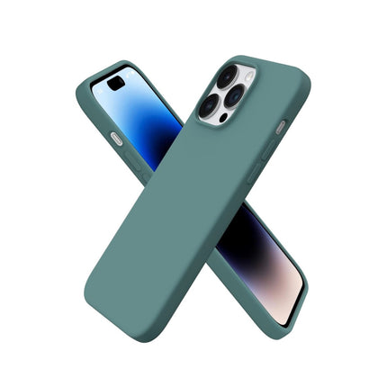 iPhone 14 Pro Max Case 6.7” Slim Liquid Silicone Cover 3 Layers Full Protection Soft Gel Rubber Case + FREE 6D Tempered Glass Screen Protector