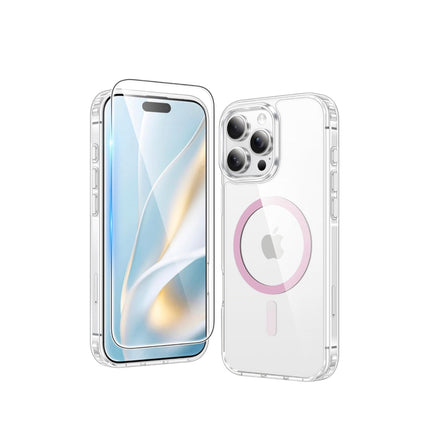 iPhone 13 Pro Max Radiant Clear Case Slim Transparent Shockproof Cover + Free 6D Tempered Glass Screen Protector | Anti-Scratch Protective Phone Case