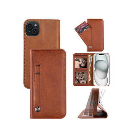 iPhone 13 Wallet Slide Pocket Case with Card Holder + FREE 6D Tempered Glass Screen Protector – Shockproof Slim Protective Phone Cover