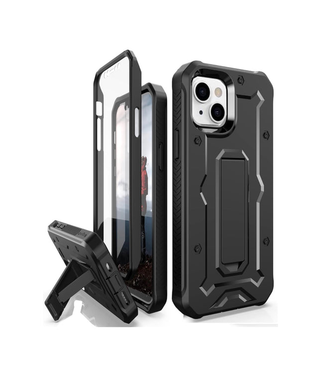 iPhone 15 Tech Craft Builder Case + Free 6D Tempered Glass Screen Protector