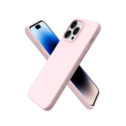 iPhone 14 Pro Max Case 6.7” Slim Liquid Silicone Cover 3 Layers Full Protection Soft Gel Rubber Case + FREE 6D Tempered Glass Screen Protector