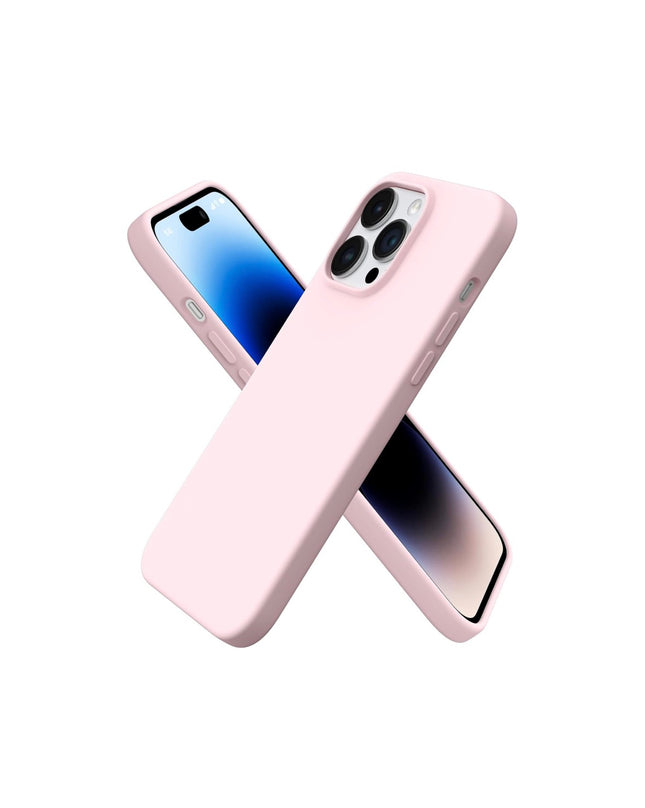 iPhone 14 Pro Max Case 6.7” Slim Liquid Silicone Cover 3 Layers Full Protection Soft Gel Rubber Case + FREE 6D Tempered Glass Screen Protector