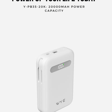 Fast Charging Power Banks with Built-in Cables (20KmAh), 12 Months Warranty