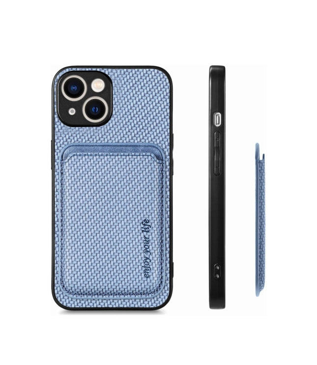 iPhone 15 Magnetic Card Slot Case with Free 6D Tempered Glass Protector