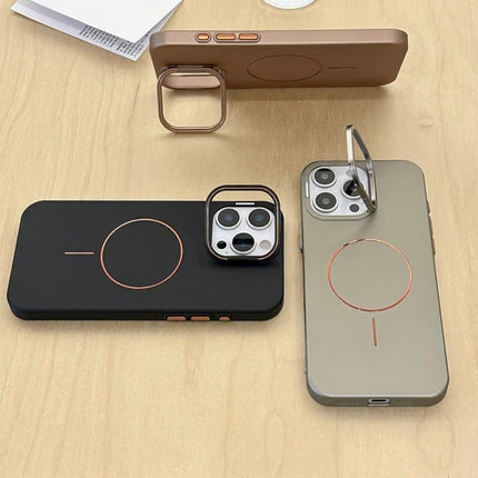 iPhone 14 Pro Max Premium Finish Cam-Stand Case with Camera Kickstand + FREE 6D Tempered Glass Screen Protector – Shockproof Protective Cover