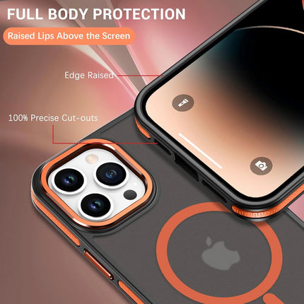 iPhone 14 Pro Max BiColour MagSafe Case with Military Grade Protection + FREE 6D Tempered Glass Screen Protector – Shockproof Slim Anti-Scratch Cover
